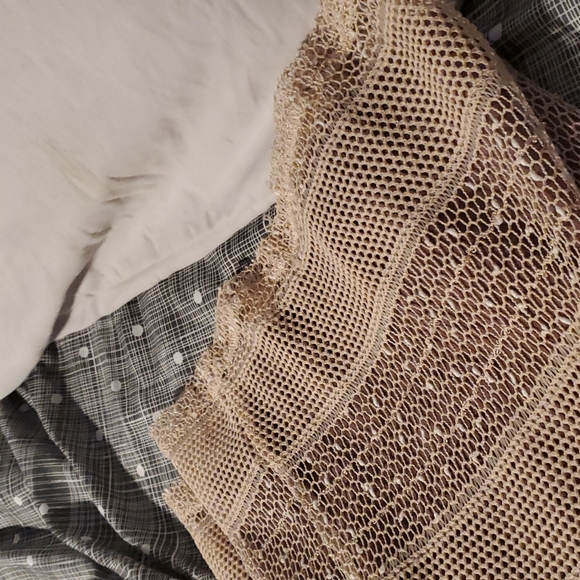 Rye wide leg sparkly pants with sheer outer lining and brown inner lining - Picture 12 of 14